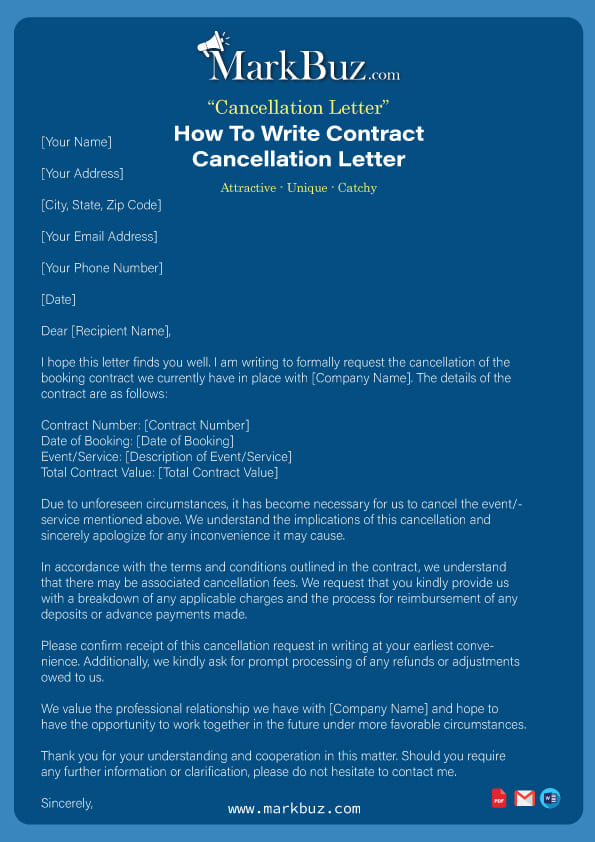 Contract Cancellation Letter