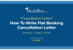 Flat Booking Cancellation Letter