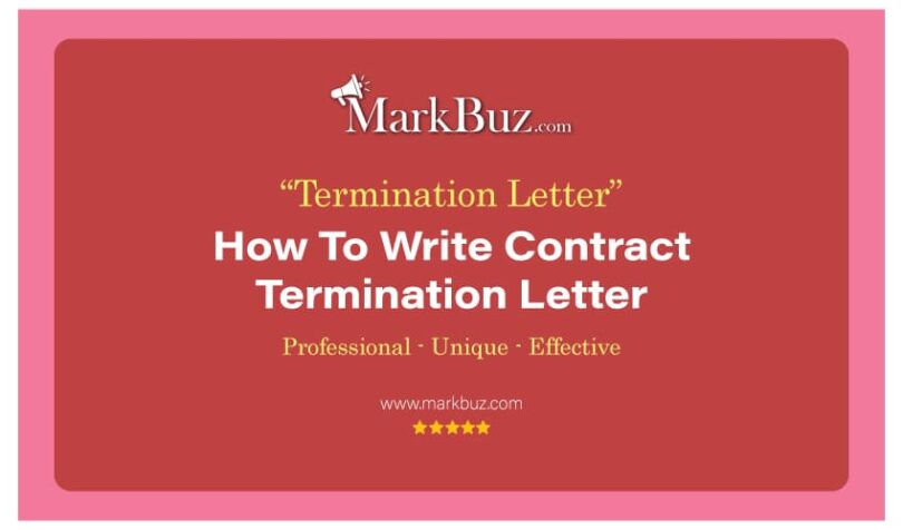 How To Write Contract Termination Letter