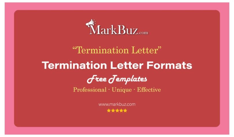Professional Termination Letter Formats