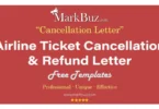 Airline Ticket Cancellation & Refund Letter