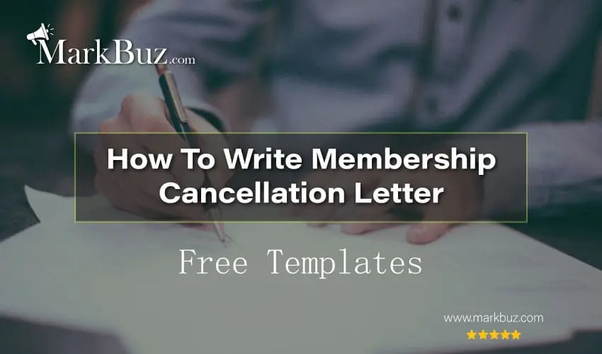Membership Cancellation Letter Sample